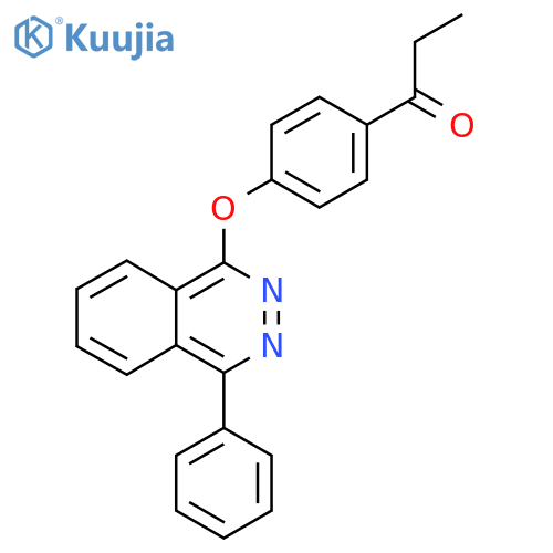 1-{4-[(4-phenylphthalazin-1-yl)oxy]phenyl}propan-1-one structure