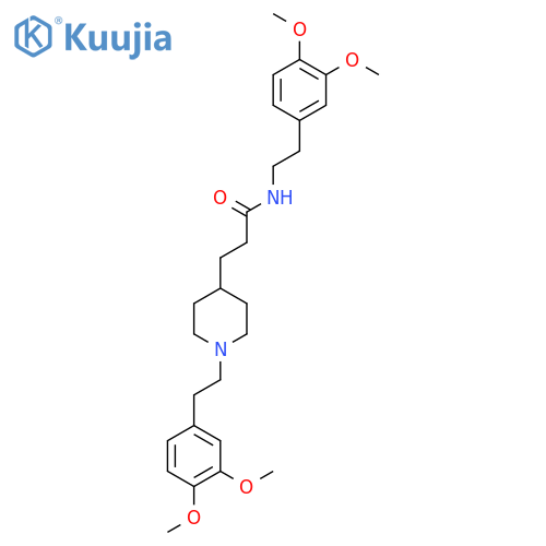 4-Piperidinepropanamide,N,1-bis[2-(3,4-dimethoxyphenyl)ethyl]- structure
