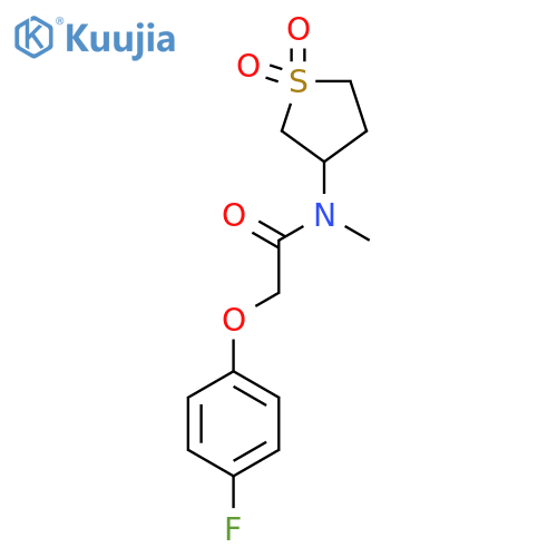 N-(1,1-dioxo-1lambda6-thiolan-3-yl)-2-(4-fluorophenoxy)-N-methylacetamide structure