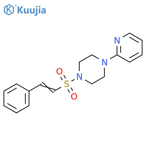 1-(E)-2-phenylethenesulfonyl-4-(pyridin-2-yl)piperazine structure