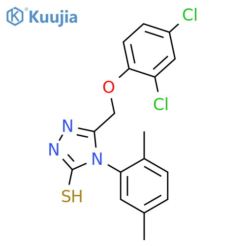 5-(2,4-dichlorophenoxy)methyl-4-(2,5-dimethylphenyl)-4H-1,2,4-triazole-3-thiol structure