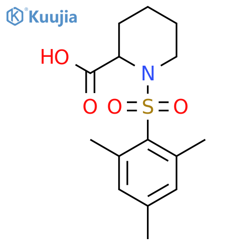 2-Piperidinecarboxylic acid, 1-[(2,4,6-trimethylphenyl)sulfonyl]- structure