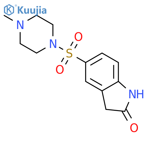 Piperazine, 1-[(2,3-dihydro-2-oxo-1H-indol-5-yl)sulfonyl]-4-methyl- structure