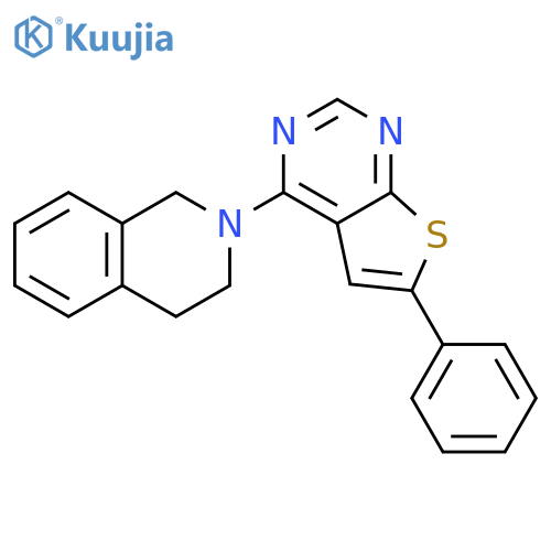 2-{6-phenylthieno2,3-dpyrimidin-4-yl}-1,2,3,4-tetrahydroisoquinoline structure