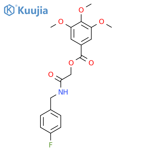 {[(4-Fluorophenyl)methyl]carbamoyl}methyl 3,4,5-trimethoxybenzoate structure