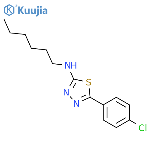 5-(4-Chlorophenyl)-N-hexyl-1,3,4-thiadiazol-2-amine structure