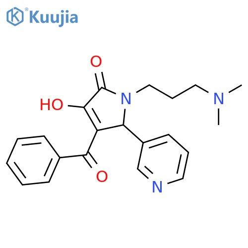 4-benzoyl-1-[3-(dimethylamino)propyl]-3-hydroxy-5-(pyridin-3-yl)-2,5-dihydro-1H-pyrrol-2-one structure