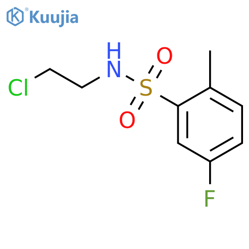 N-(2-Chloroethyl)-5-fluoro-2-methylbenzenesulfonamide structure