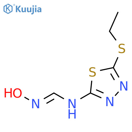 METHANIMIDAMIDE, N-[5-(ETHYLTHIO)-1,3,4-THIADIAZOL-2-YL]-N'-HYDROXY- structure