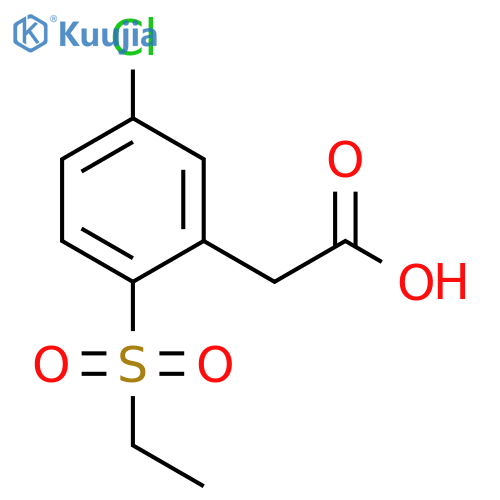 2-[5-chloro-2-(ethanesulfonyl)phenyl]acetic acid structure