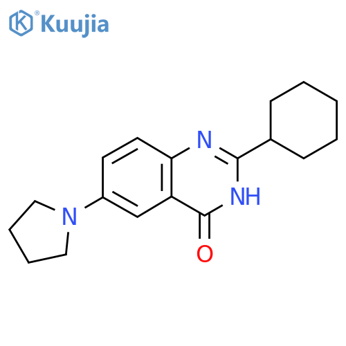 2-CYCLOHEXYL-6-(1-PYRROLIDINYL)-4(3H)-QUINAZOLINONE structure