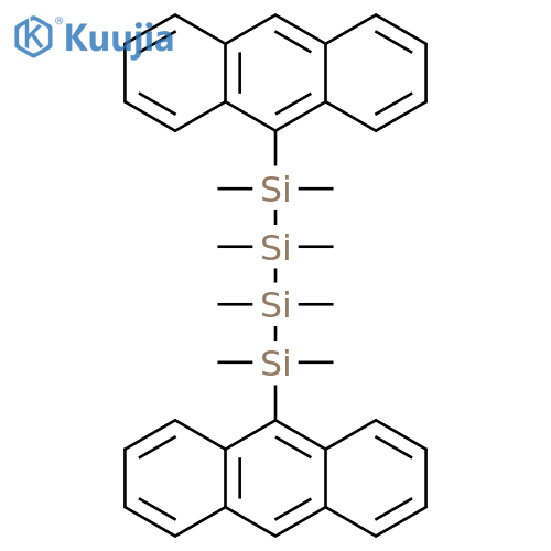 Tetrasilane, 1,4-di-9-anthracenyl-1,1,2,2,3,3,4,4-octamethyl- structure