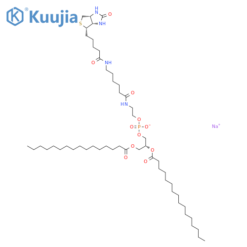 1,2-Dipalmityl-sn-glycero-3-Phosphoethanolamine-N-(cap biotinyl) Sodium Salt structure