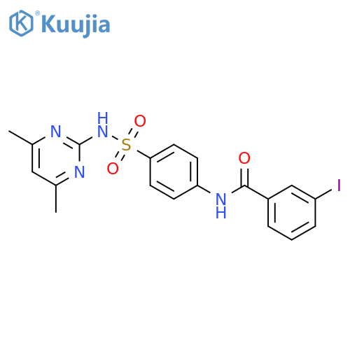 N-{4-(4,6-dimethylpyrimidin-2-yl)sulfamoylphenyl}-3-iodobenzamide structure
