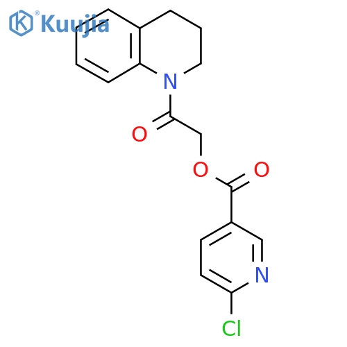 [2-(3,4-dihydro-2H-quinolin-1-yl)-2-oxoethyl] 6-chloropyridine-3-carboxylate structure