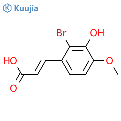 3-(2-bromo-3-hydroxy-4-methoxyphenyl)prop-2-enoic acid structure