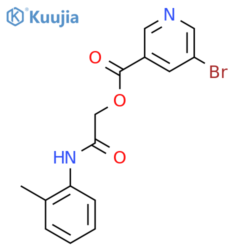 (2-methylphenyl)carbamoylmethyl 5-bromopyridine-3-carboxylate structure