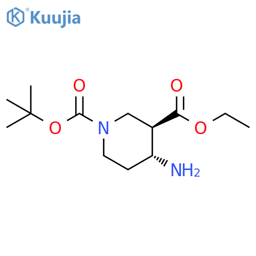 1-tert-butyl 3-ethyl (3R,4R)-4-aminopiperidine-1,3-dicarboxylate structure