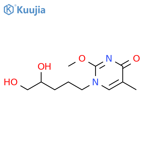 4(1H)-Pyrimidinone, 1-(4,5-dihydroxypentyl)-2-methoxy-5-methyl- structure