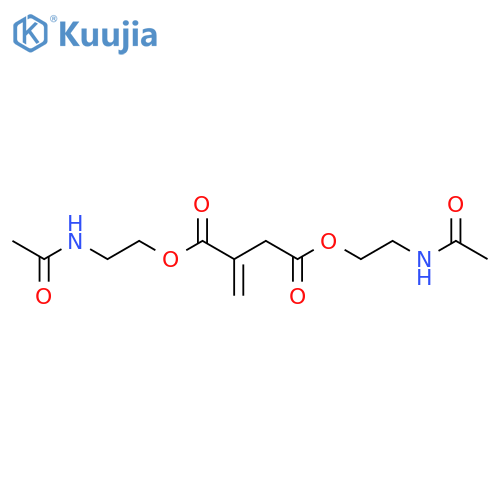 Butanedioic acid, methylene-, bis[2-(acetylamino)ethyl] ester structure