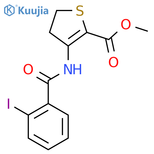 methyl 3-(2-iodobenzamido)-4,5-dihydrothiophene-2-carboxylate structure
