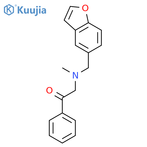 Ethanone, 2-[(5-benzofuranylmethyl)methylamino]-1-phenyl- structure