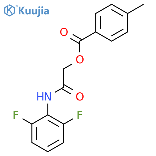 (2,6-difluorophenyl)carbamoylmethyl 4-methylbenzoate structure
