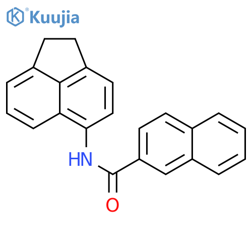N-(1,2-dihydroacenaphthylen-5-yl)naphthalene-2-carboxamide structure