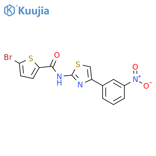 5-bromo-N-4-(3-nitrophenyl)-1,3-thiazol-2-ylthiophene-2-carboxamide structure