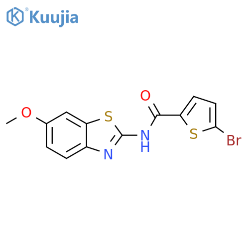 5-bromo-N-(6-methoxy-1,3-benzothiazol-2-yl)thiophene-2-carboxamide structure