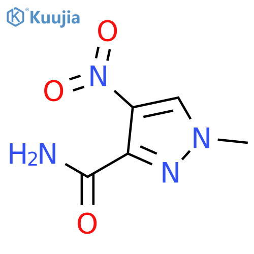 1-methyl-4-nitro-1H-pyrazole-3-carboxamide structure