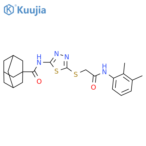 N-5-({(2,3-dimethylphenyl)carbamoylmethyl}sulfanyl)-1,3,4-thiadiazol-2-yladamantane-1-carboxamide structure