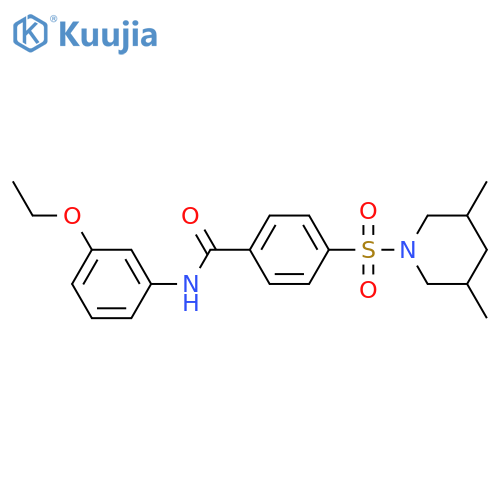 4-(3,5-dimethylpiperidin-1-yl)sulfonyl-N-(3-ethoxyphenyl)benzamide structure