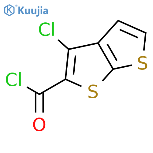 Thieno[2,3-b]thiophene-2-carbonylchloride, 3-chloro- structure