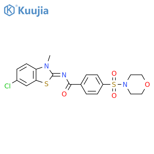 N-(2Z)-6-chloro-3-methyl-2,3-dihydro-1,3-benzothiazol-2-ylidene-4-(morpholine-4-sulfonyl)benzamide structure