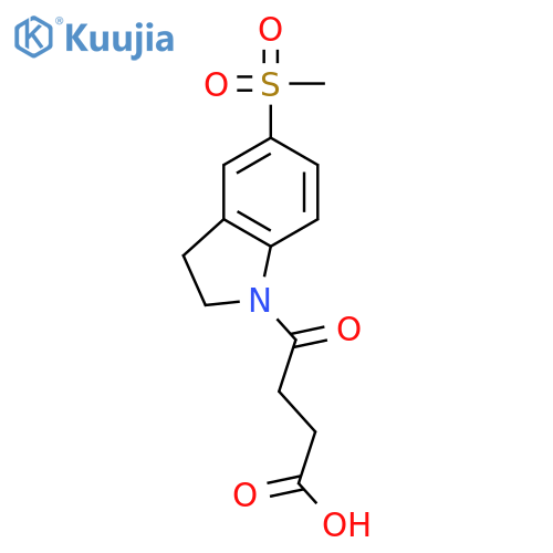 4-5-(Methylsulfonyl)-2,3-dihydro-1H-indol-1-yl-4-oxobutanoic Acid structure