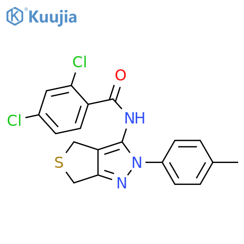 2,4-dichloro-N-2-(4-methylphenyl)-2H,4H,6H-thieno3,4-cpyrazol-3-ylbenzamide structure