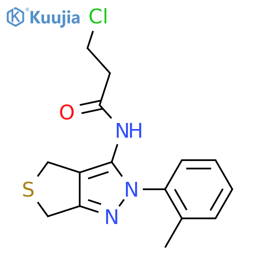 3-chloro-N-2-(2-methylphenyl)-2H,4H,6H-thieno3,4-cpyrazol-3-ylpropanamide structure