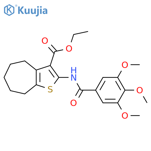 ethyl 2-(3,4,5-trimethoxybenzamido)-4H,5H,6H,7H,8H-cycloheptabthiophene-3-carboxylate structure