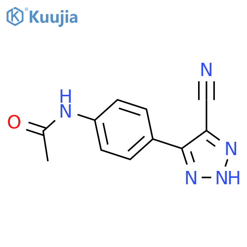 N-[4-(5-cyano-2H-triazol-4-yl)phenyl]acetamide structure