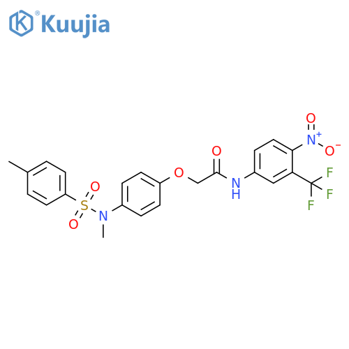 2-4-(N-methyl4-methylbenzenesulfonamido)phenoxy-N-4-nitro-3-(trifluoromethyl)phenylacetamide structure