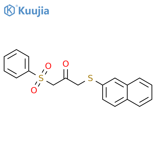 1-(benzenesulfonyl)-3-(naphthalen-2-ylsulfanyl)propan-2-one structure