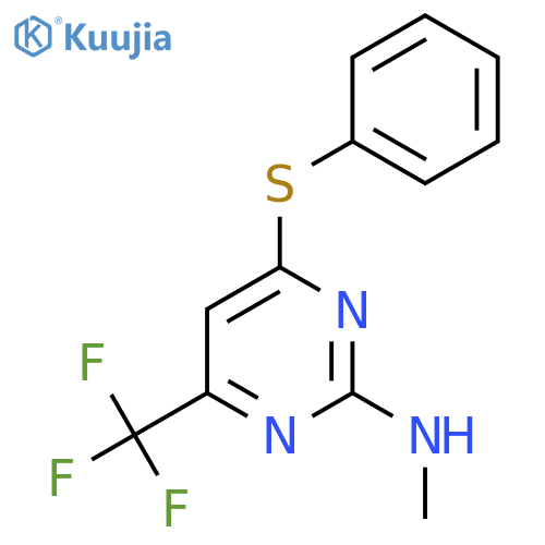 N-Methyl-4-(phenylsulfanyl)-6-(trifluoromethyl)pyrimidin-2-amine structure