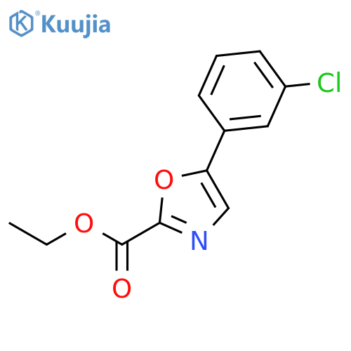 Ethyl 5-(3-chlorophenyl)oxazole-2-carboxylate structure