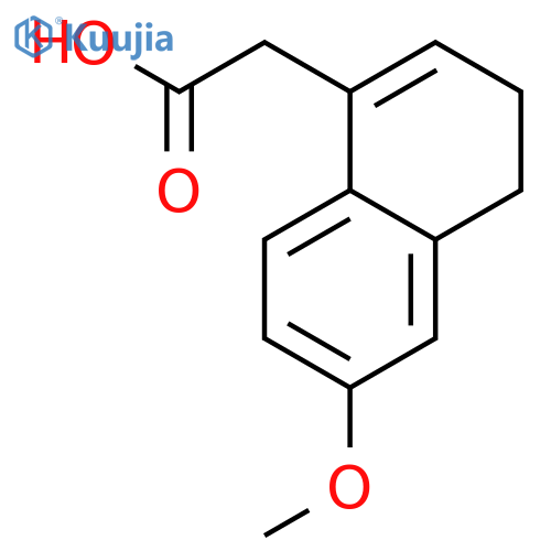 2-(6-Methoxy-3,4-dihydronaphthalen-1-yl)acetic acid structure