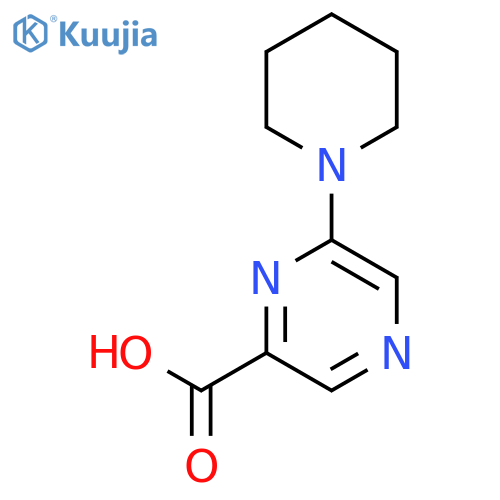 6-(Piperidin-1-yl)pyrazine-2-carboxylic acid structure