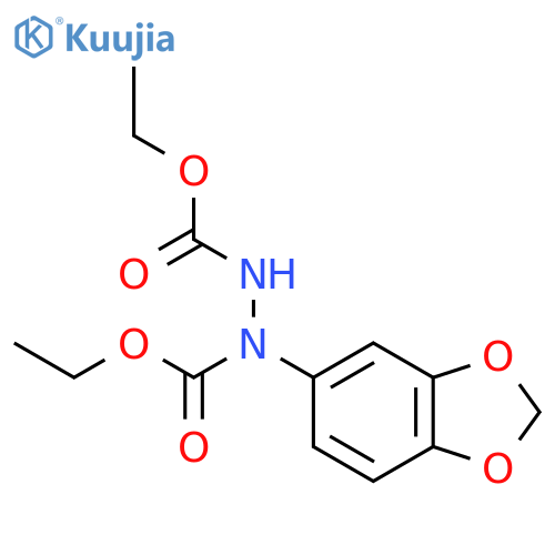 1,2-Hydrazinedicarboxylic acid, 1-(1,3-benzodioxol-5-yl)-, diethyl ester structure