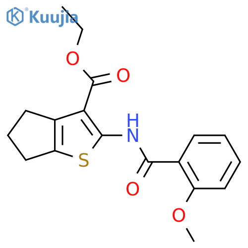 ethyl 2-(2-methoxybenzamido)-4H,5H,6H-cyclopentabthiophene-3-carboxylate structure