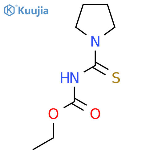 Ethyl (pyrrolidin-1-ylcarbonothioyl)carbamate structure