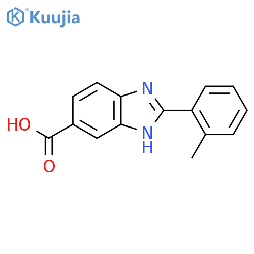 1H-Benzimidazole-6-carboxylicacid, 2-(2-methylphenyl)- structure